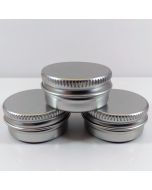 10ml Round Aluminium Tin with Ribbed Screw Lid (36mm x 18mm)