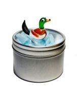 Mini Glass Duck in Tin