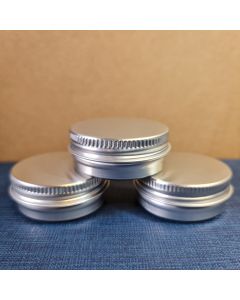 15ml Round Aluminium Tin with Ribbed Screw Lid (42mm x 18mm)