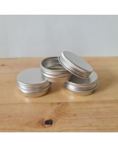 10ml Round Aluminium Tin with Ribbed Screw Lid (41mm x 17mm)
