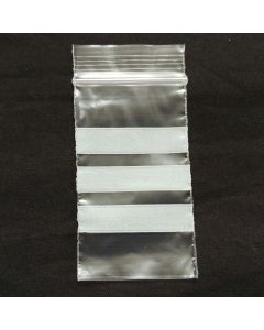1.5" x 2.5" Grip Seal Bag with Write on Panels x 500