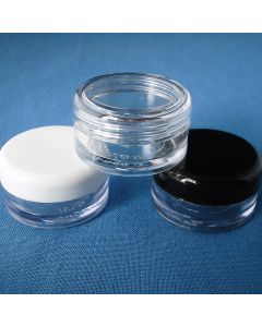 5ml Clear Plastic Jar with Clear/White/Black Lid