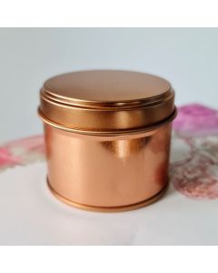 100ml Rose Gold Round Tin with Shaped Push On Lid 61mm