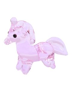 Ula the Unicorn Miniature Pink Glass Animal Figurine